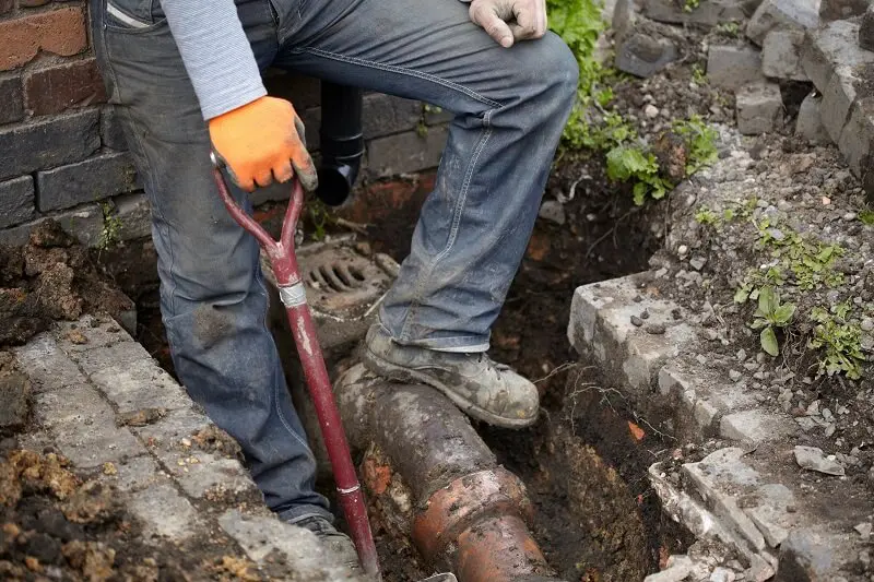 Construction work underground